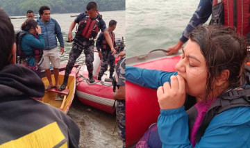 फेवातालमा डुंगा दुर्घटना, काठमाडाैंकी २५ वर्षीषा युवतीकाे सकुशल उद्धार